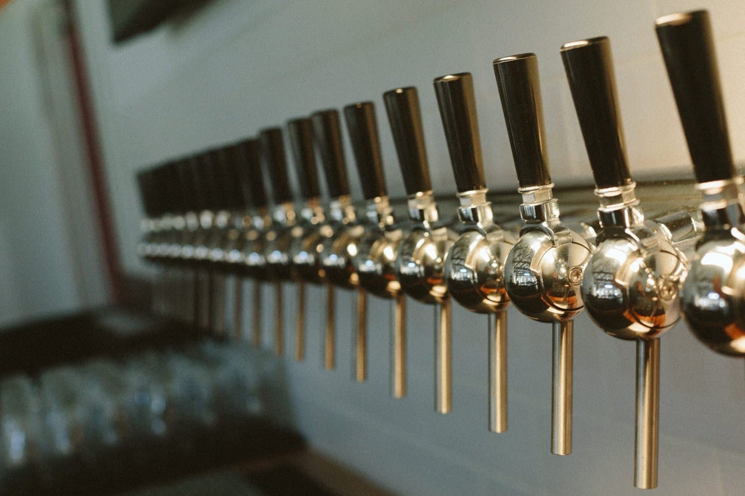 Hidden Wit’s polished tap wall with a full lineup ready to pour