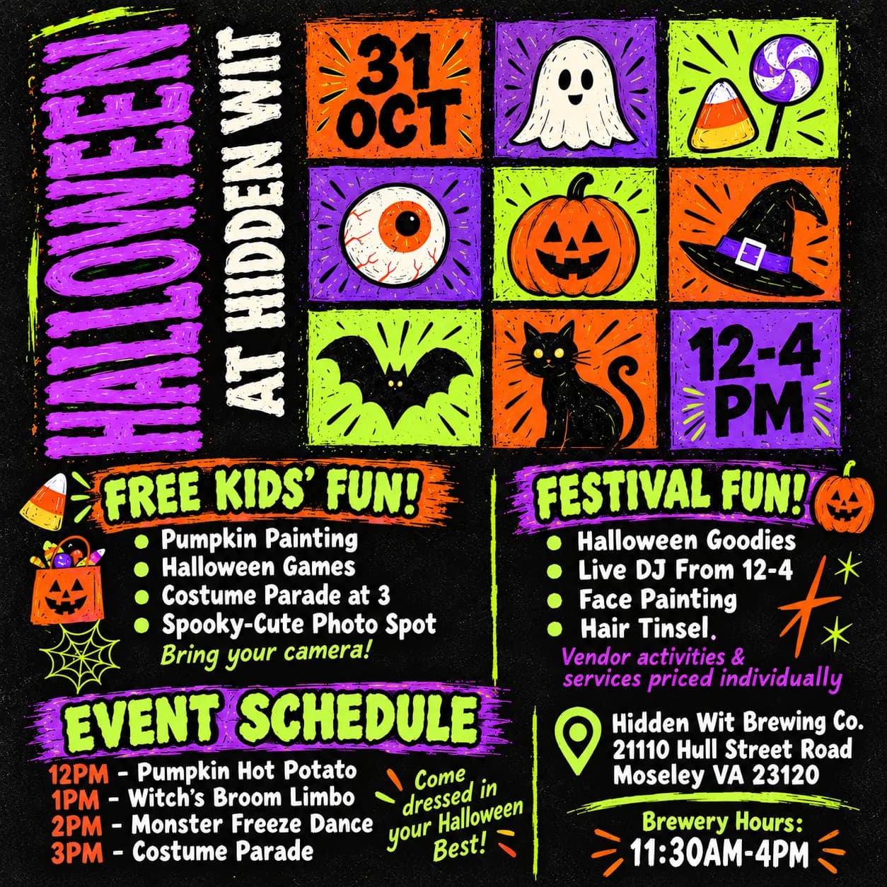Halloween at Hidden Wit event